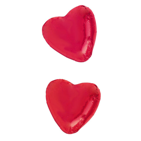 Herz aus Vollmilchschokolade, rot, 2 Stück