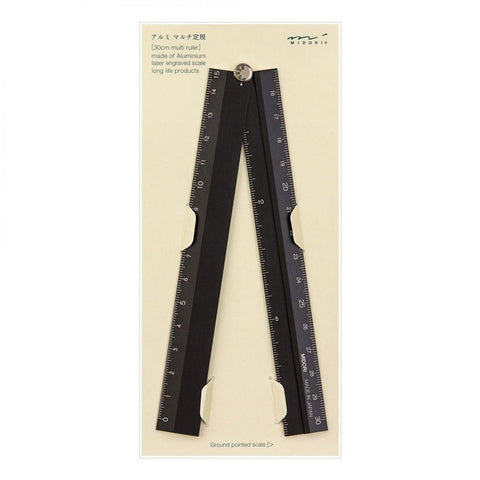 Lineal - Multi Ruler 30 cm schwarz, Midori