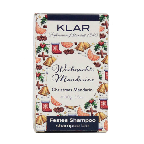KLAR Festes Shampoo - Weihnachts Mandarine