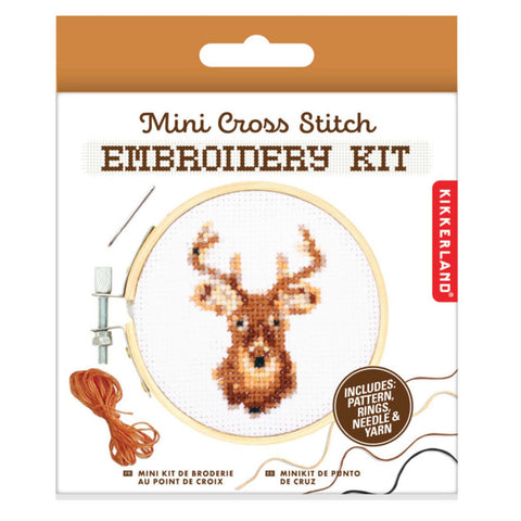 Mini Stickset Embroidery Kit, Hirsch