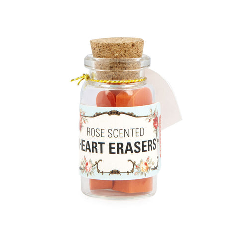 Radiergummis - Rose Scented Heart Erasers, rot