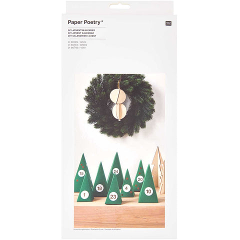 Paper Poetry - DIY Adventskalender Bäume Grün