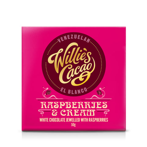 Weisse Schokolade - Raspberries & Cream, Willies Cacao