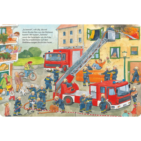 Pappbuch - Mein kleiner Wimmelspass, Polizei und Feuerwehr