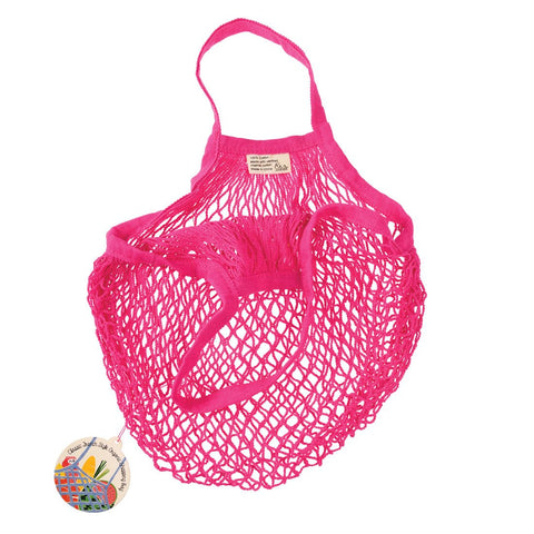 Netzeinkaufstasche aus Biobaumwolle - Pink