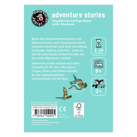 Kartenset - black stories junior,  adventure stories