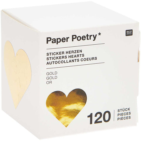 Sticker-Box - Herzen, gold