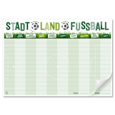 Spielblock - Stadt-Land-Fussball