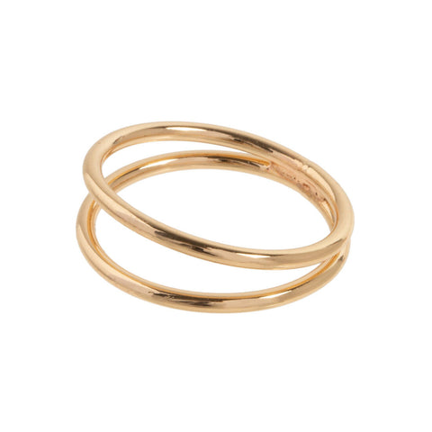 Double Lined Ring, gold