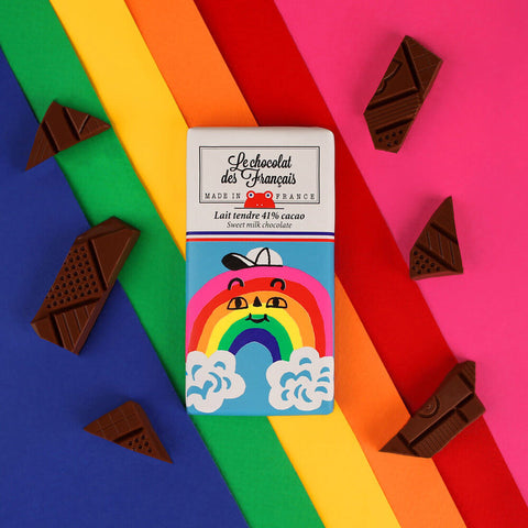 Vollmilchschokolade - Lait tendre 41% cacao "Rainbow"