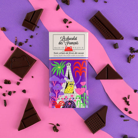 Dunkle Schokolade - Noir, éclats de fèves de cacao "Wild tower"