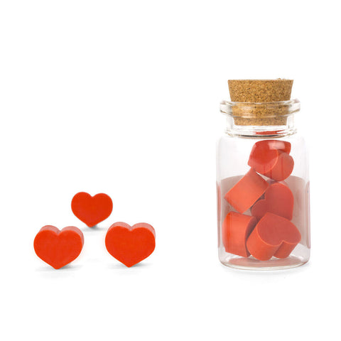 Radiergummis - Rose Scented Heart Erasers, rot