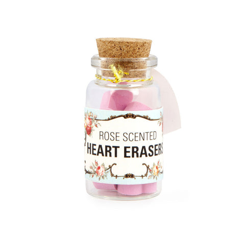 Radiergummis - Rose Scented Heart Erasers, pink