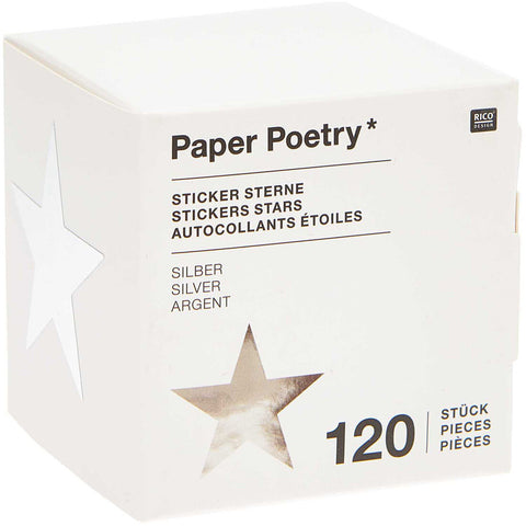 Sticker-Box - Sterne, silber
