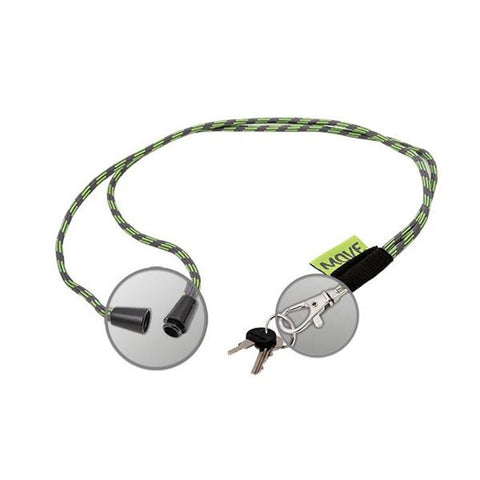Schlüsselband mit Karabiner - 360° MOVE, grün-grau