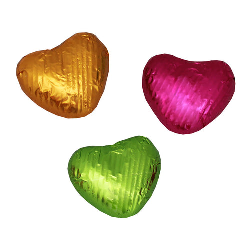 Schoko-Herzchen aus Vollmilch, bunt, 3 Stück