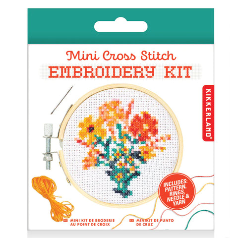 Mini Stickset Embroidery Kit, Blumenstrauss