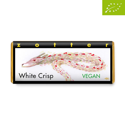 Handgeschöpfte Schokolade - White Crisp vegan