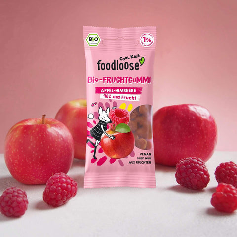 foodloose Bio-Fruchtgummi Apfel-Himbeere