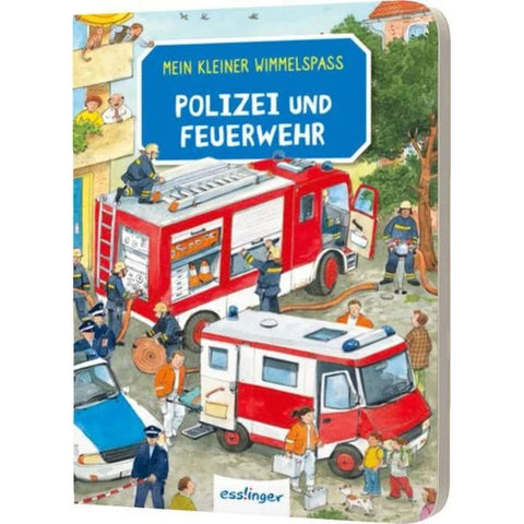 Pappbuch - Mein kleiner Wimmelspass, Polizei und Feuerwehr