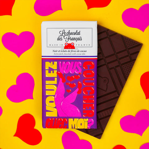 Dunkle Schokolade - Noir, éclats de fèves de cacao "Voulez vous ..."